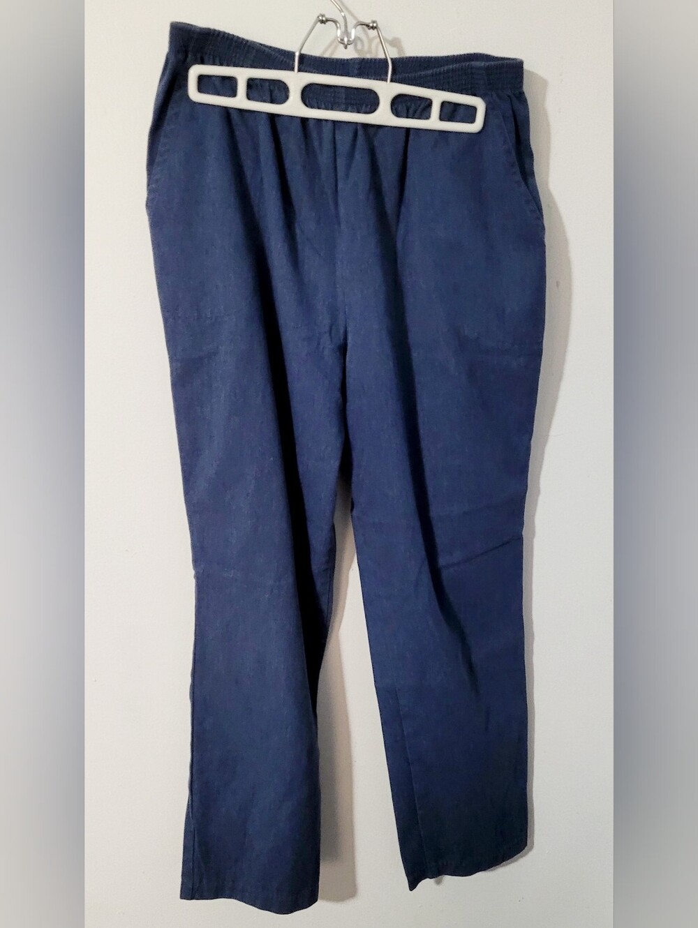 Blair Straight Leg High Rise Pants Size 12P Elastic Waist w/ Pockets